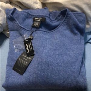 Lord and Taylor cashmere sweater in denim blue.